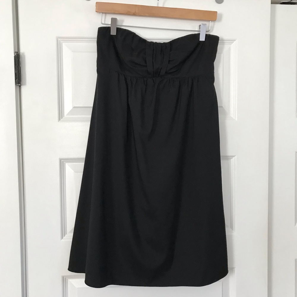 Strapless, little black dress